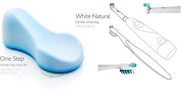 One Step - Hands free foot file, White Natural - Gentle whitening
